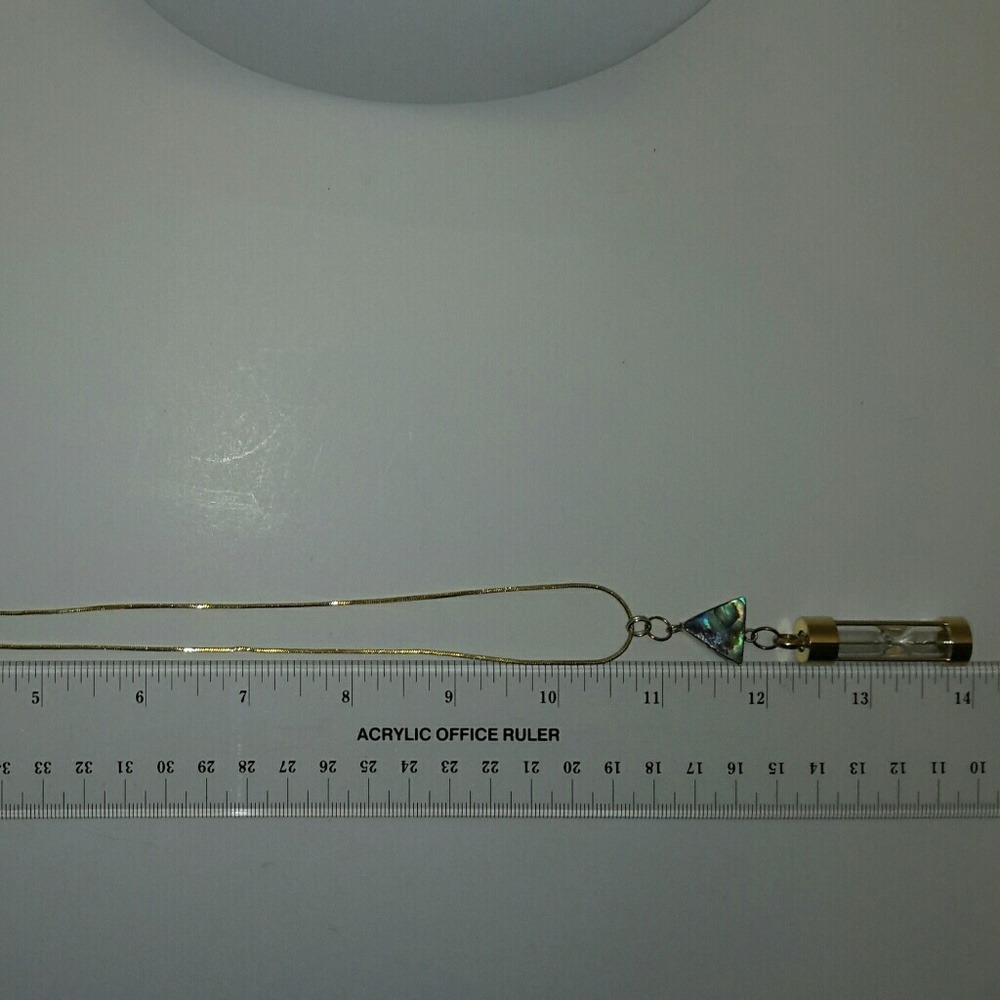 GOLD & ABALONE HOURGLASS KEEPSAKE - Picture 3 of 4